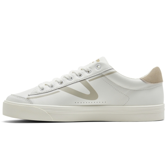 NWT Women's Tretorn Hopper White and Gold Sneakers - Picture 3 of 9